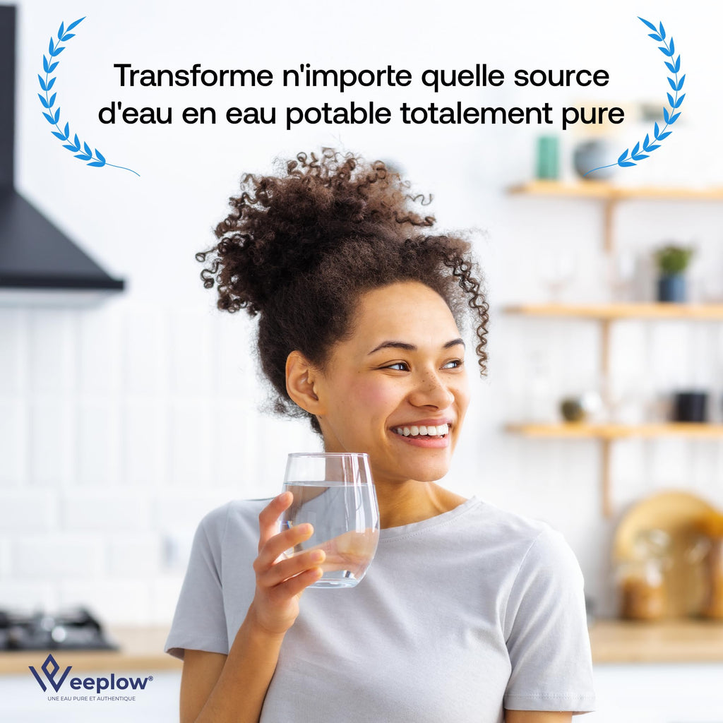 Système de filtration d’eau par gravité Earth WEEP850 en acier inoxydable AISI 304 8,5 L avec 2 éléments filtrants O’Pure 2