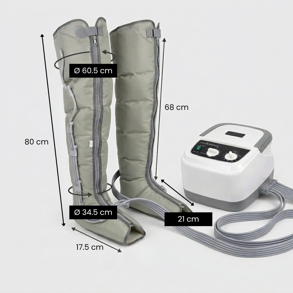 Bottes de pressothérapie pour jambes EDIC-0086 massage par compression drainage lymphatique avec télécommande