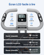 Vélo d'appartement pliable MR-S15H1 avec résistance magnétique 16 niveaux écran LCD
