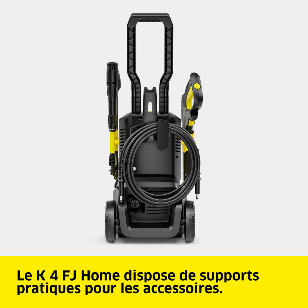 Nettoyeur haute pression K 4 FJ Home 130 bar débit 420 l/h avec pistolet HP lance Vario Power rotabuse buse à mousse et kit terrasse