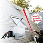Pulvérisateur électrique Powerjet 2 12 V avec réservoir 10 L pompe 5,5 bar lance carbone 1,5 m 7 buses