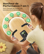 Vélo d'appartement pliable TEB4 5 en 1 avec résistance magnétique 16 niveaux écran LCD connexion APP capacité 140 kg