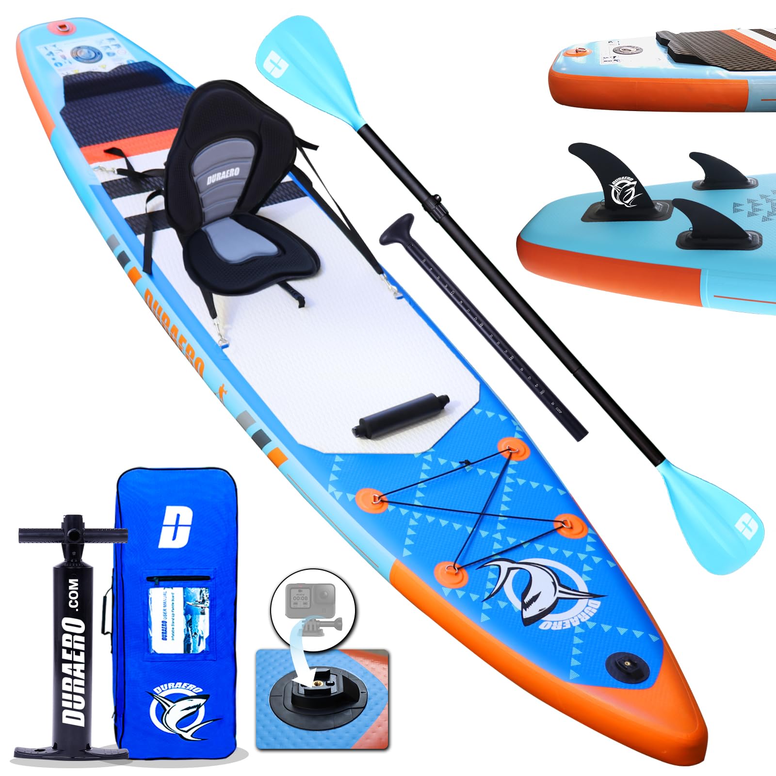 Planche SUP gonflable 330 x 76 x 15 cm avec siège kayak pagaie double réglable support caméra charge maximale 150 kg