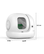 Litière autonettoyante pour chat Pura Max 2 76 L avec contrôle par application bac à déchets 7 L système de sécurité capteurs