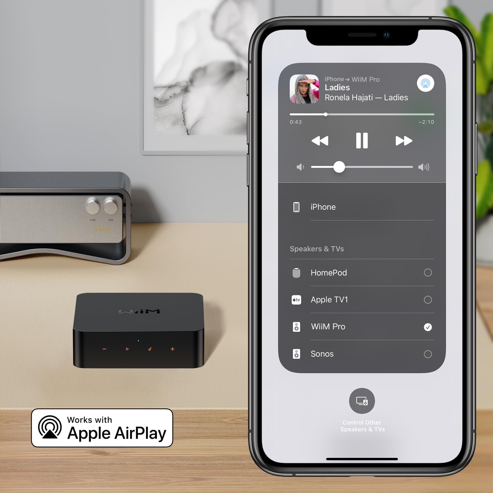 Récepteur audio WiFi ASR002 avec AirPlay 2 Google Cast Audio streaming multiroom haute résolution 24 bits 192 kHz Bluetooth