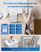 Robot nettoyeur de vitres WINBOT W2 Pro Omni avec station multifonction buse triple pulvérisation système de protection 12 niveaux