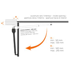 Motorisation portail battant OpenGate MVE0100 24V avec 2 télécommandes portée 50 m feu LED longueur 4 m
