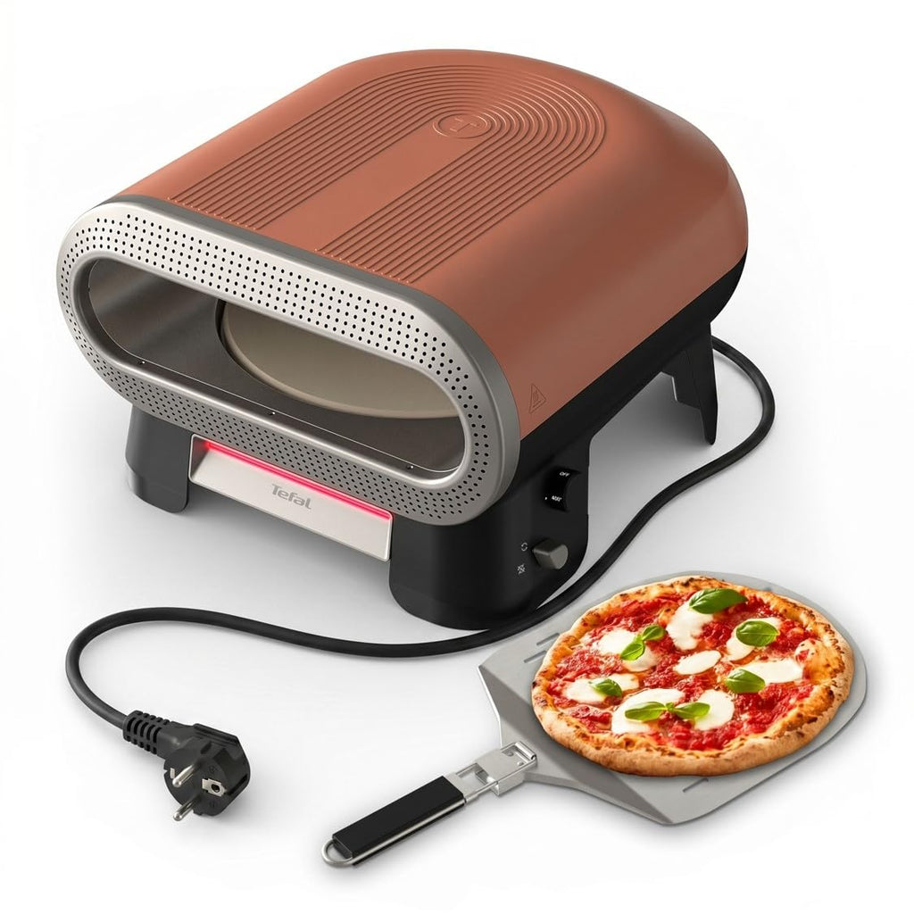 Four à pizza électrique JM600TE0 2600W extérieur pierre rotative automatique pizza 30 cm température jusqu'à 400°C avec pelle