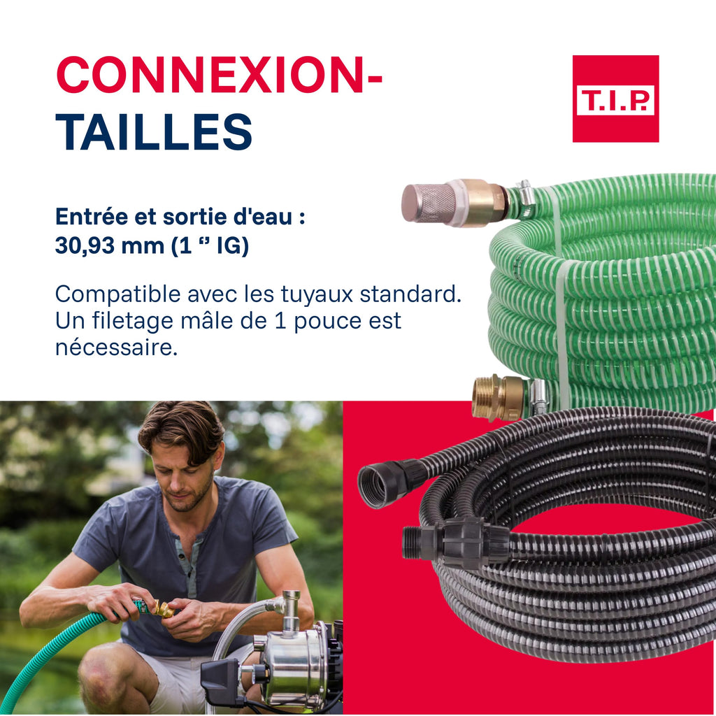 Circuit d’eau domestique HWW 4500 1200 W débit 4350 l/h avec cuve de pression inox 22 L