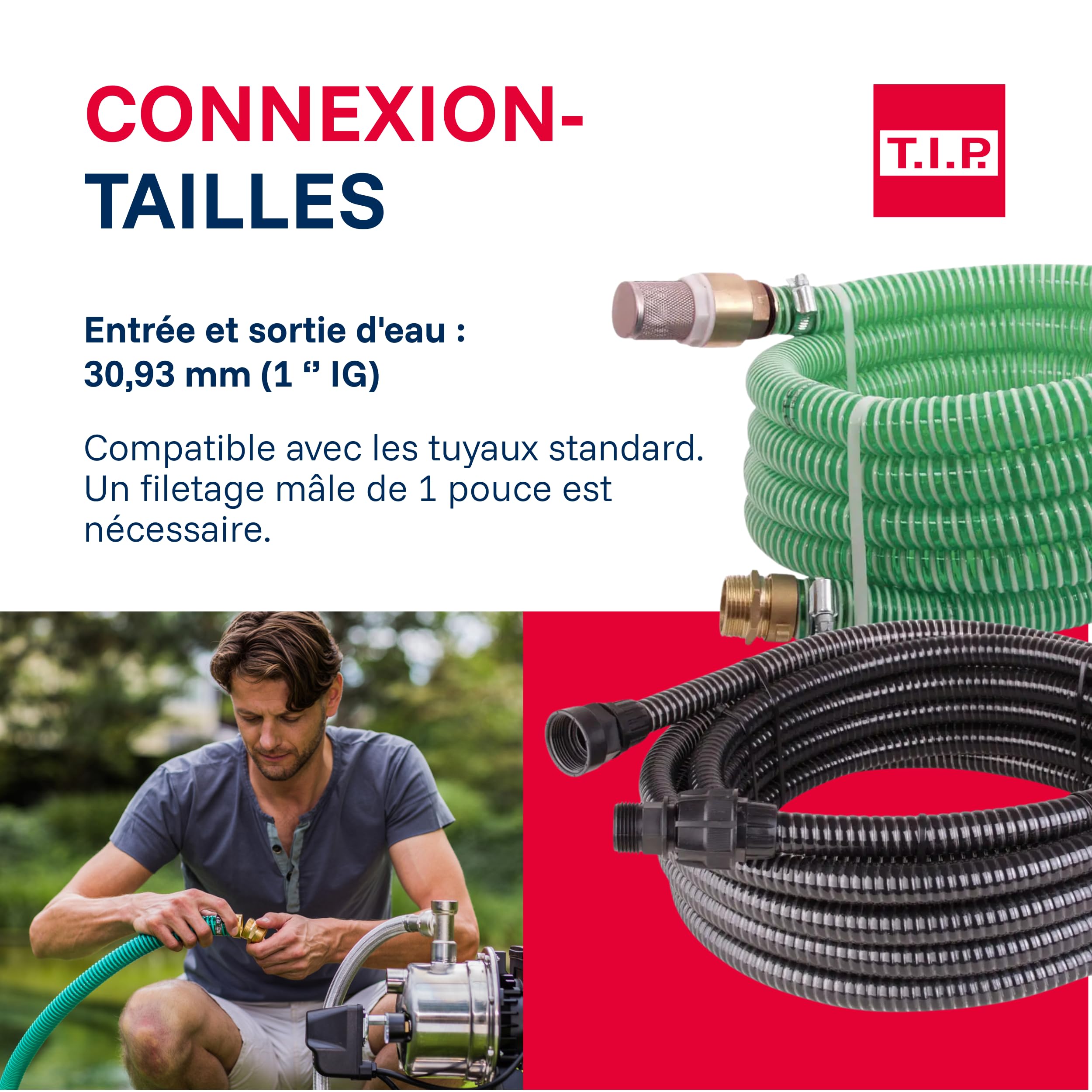 Circuit d’eau domestique HWW 4500 1200 W débit 4350 l/h avec cuve de pression inox 22 L
