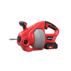 Furet déboucheur de canalisation sans fil 20V rouge arbre flexible 7,6 m pour tuyaux 19-76 mm avec batterie lithium-ion