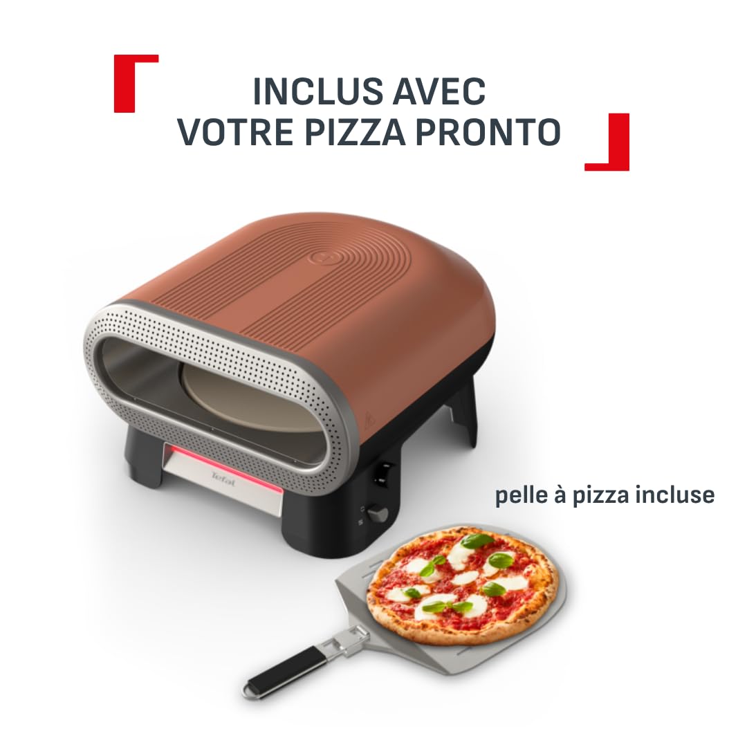 Four à pizza électrique JM600TE0 2600W extérieur pierre rotative automatique pizza 30 cm température jusqu'à 400°C avec pelle