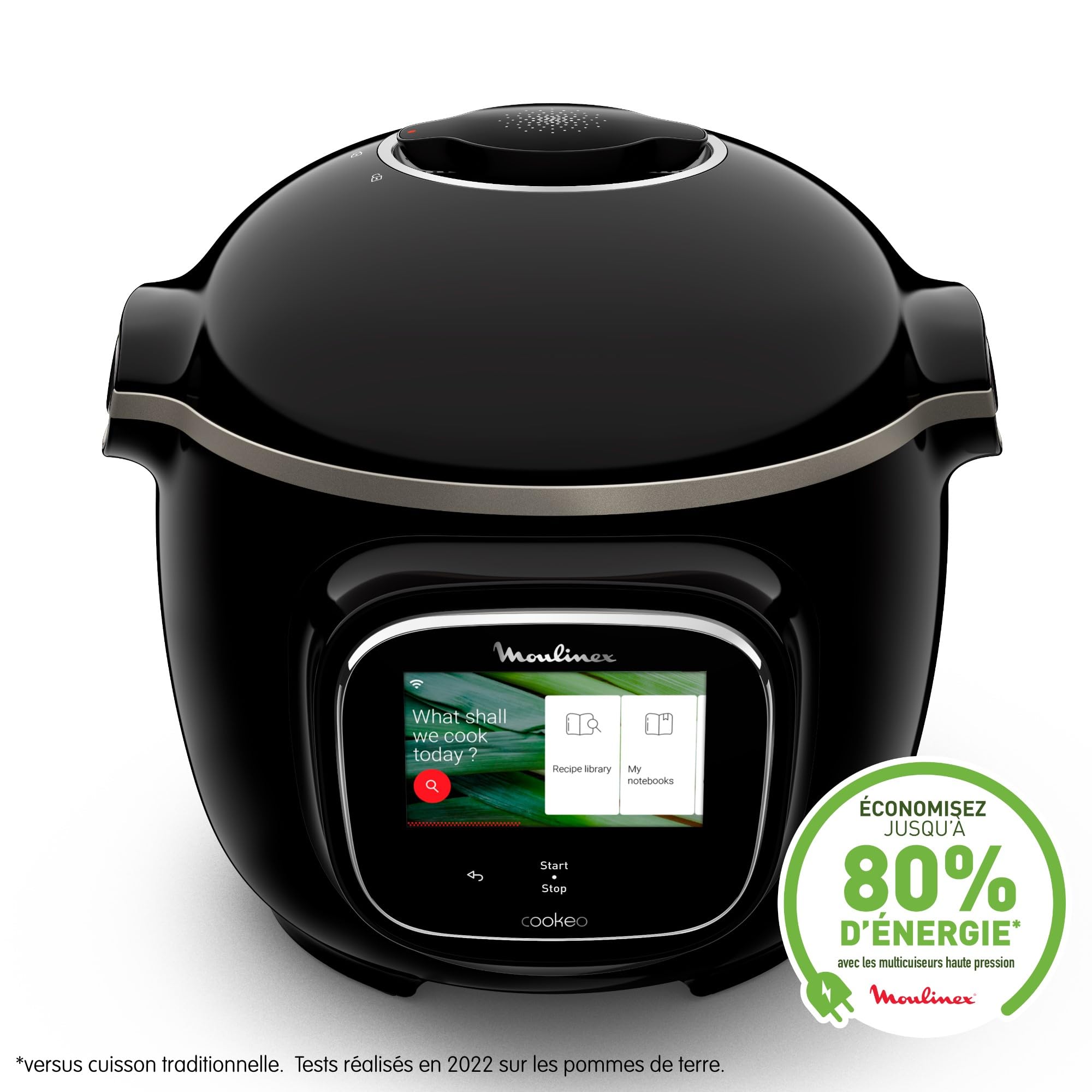 Multicuiseur intelligent Cookeo Touch Wifi CE902800 1600 W avec cuve 6 L écran tactile et 250 recettes intégrées