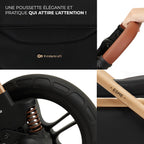 Poussette bébé 3 en 1 ESME avec siège auto Mink Pro i-Size nacelle pliable nouveau-né jusqu'à 25 kg