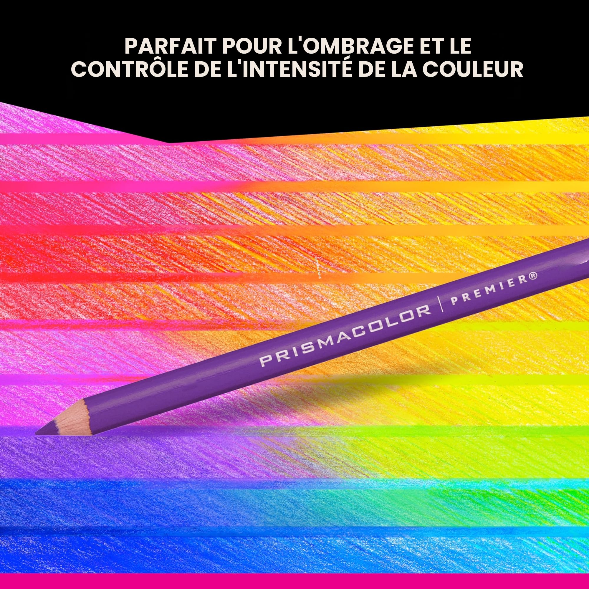 Crayons de couleur gras Prismacolor Premier mine 0,9 mm lot de 150 avec étui de rangement