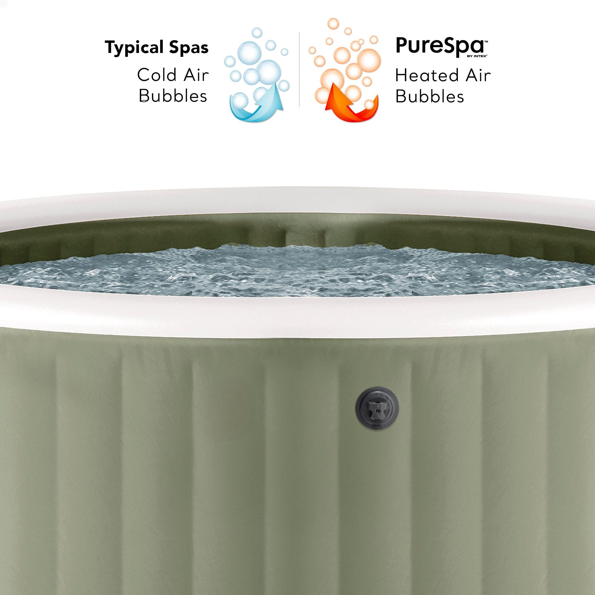 Spa gonflable PureSpa 28428NP 6 places capacité 1098 L avec 140 diffuseurs à bulles et accessoires de filtration