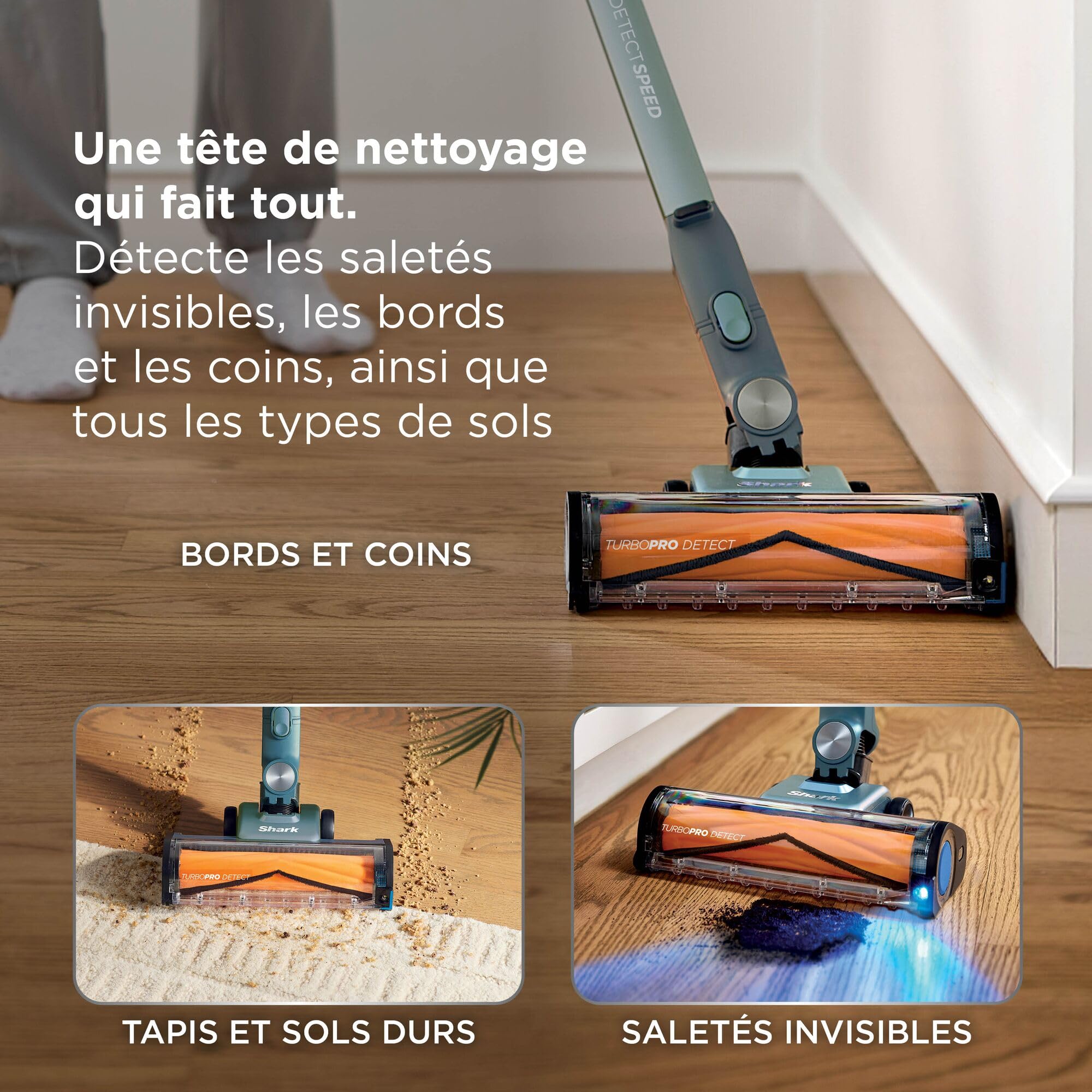 Aspirateur balai sans fil IA3243EUT avec station de vidage automatique filtre HEPA autonomie 60 min brosse motorisée pour animaux