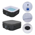 Spa gonflable Florence AR-HE-SPA4SAH 4 places 154x154 cm avec 100 jets de massage chauffage réglable filtration 600 L PVC noir
