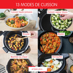 Multicuiseur intelligent Cookeo Touch Wifi CE902800 1600 W avec cuve 6 L écran tactile et 250 recettes intégrées