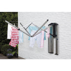 Séchoir mural pliable WallFix 475924 24 m de corde à linge charge maximale 20 kg avec boîte de protection