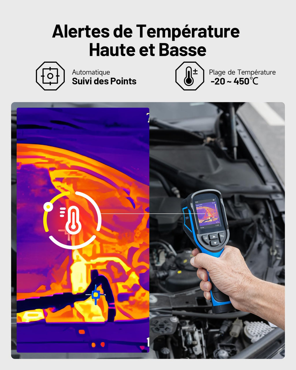 Caméra Thermique Infrarouge TC004 Mini 240x240 Résolution IR Autonomie 15H