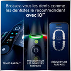 Brosse à dents électrique iO 6 rechargeable avec écran interactif capteur de pression 5 modes de brossage 3 brossettes et étui de voyage