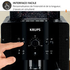 Machine à café à grains YY8125FD avec moulin intégré 1400W pression 15 bars réservoir 1,7L buse vapeur cappuccino