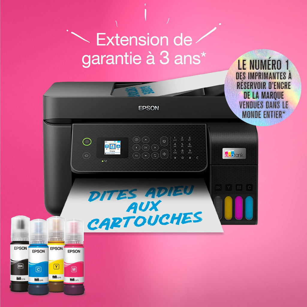 Imprimante multifonction EcoTank ET-4800 A4 Wi-Fi jet d'encre couleur avec réservoirs d'encre chargeur automatique de documents