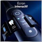 Brosse à dents électrique iO 6 rechargeable avec écran interactif capteur de pression 5 modes de brossage 3 brossettes et étui de voyage