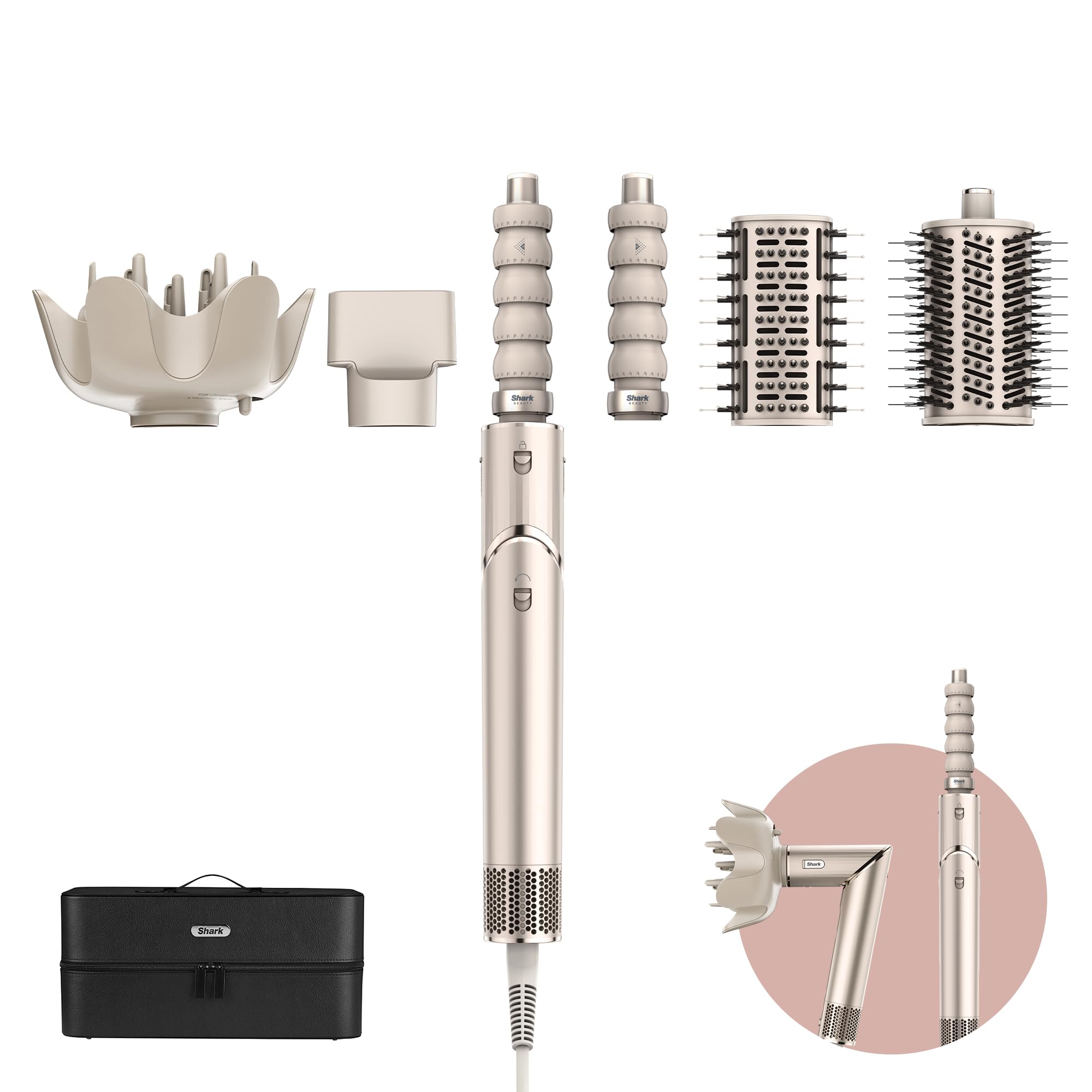 Air styler et sèche-cheveux FlexStyle HD446SLEU 5 en 1 avec boucleurs automatiques brosses de coiffage diffuseur et concentrateur