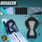 Planche de paddle gonflable 330 x 76 x 15 cm convertible kayak siège inclus capacité 150 kg support caméra 3 ailerons pagaie double réglable