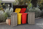 Abri poubelle SIO Pro 1200 litres extérieur en polypropylène avec couvercle verrouillable protection UV dimensions 145,5 x 82 x 123 cm