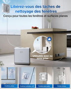 Robot nettoyeur de vitres WINBOT W2 Pro Omni avec station multifonction buse triple pulvérisation système de protection 12 niveaux