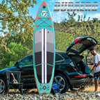 Planche de paddle gonflable 330 x 76 x 15 cm convertible kayak siège inclus capacité 150 kg support caméra 3 ailerons pagaie double réglable