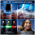 Brosse à dents électrique iO 6 rechargeable avec écran interactif capteur de pression 5 modes de brossage 3 brossettes et étui de voyage