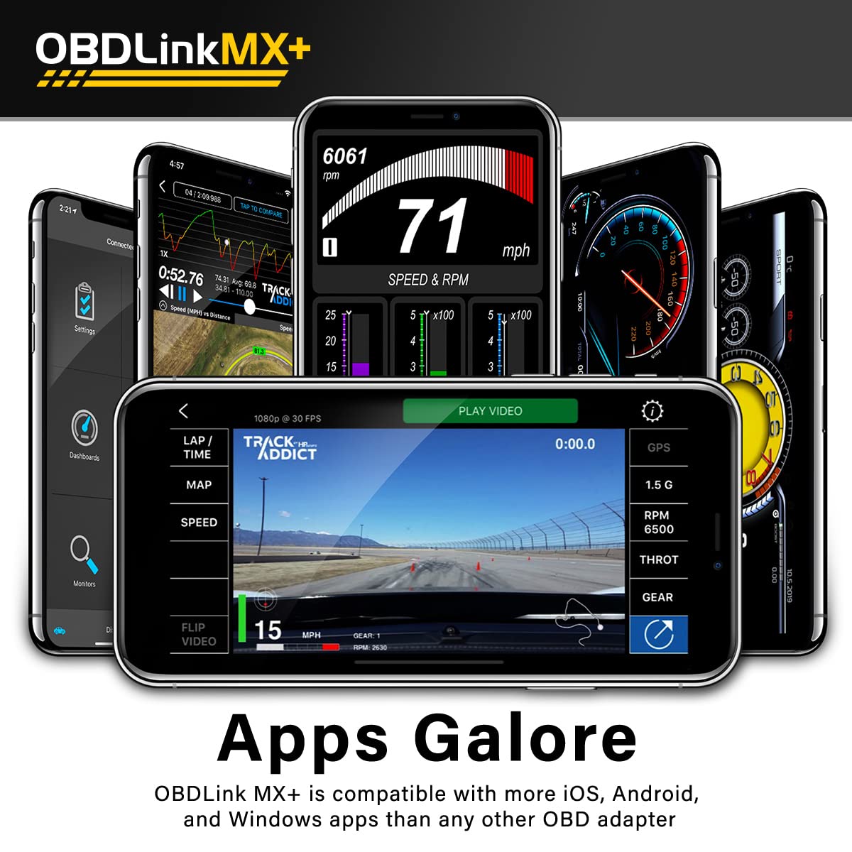 Scanner OBD2 MX201 avec diagnostic automobile Bluetooth pour iOS Android et Windows