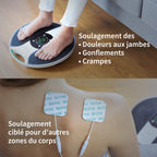 Stimulateur musculaire électrique Medic Plus avec électrodes TENS technologie OxyWave pour jambes et pieds