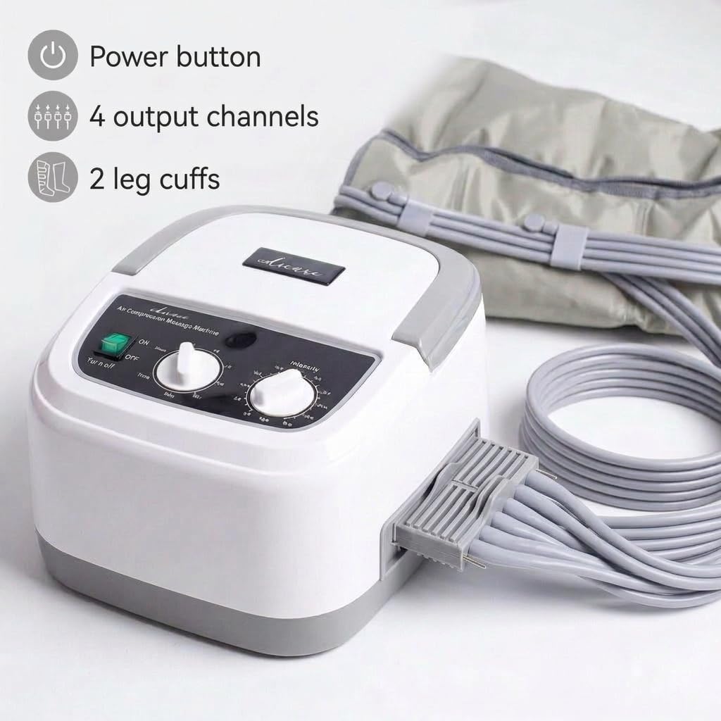 Bottes de pressothérapie pour jambes EDIC-0086 massage par compression drainage lymphatique avec télécommande