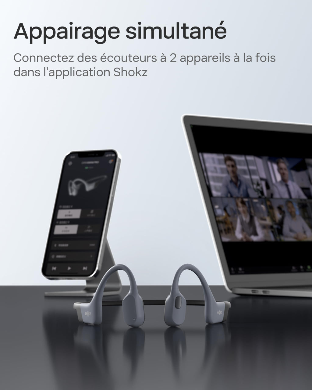 Casque à conduction osseuse OpenSwim Pro S711 Bluetooth 5.4 MP3 32 Go étanche IP68 avec microphone réduction de bruit autonomie 9 h
