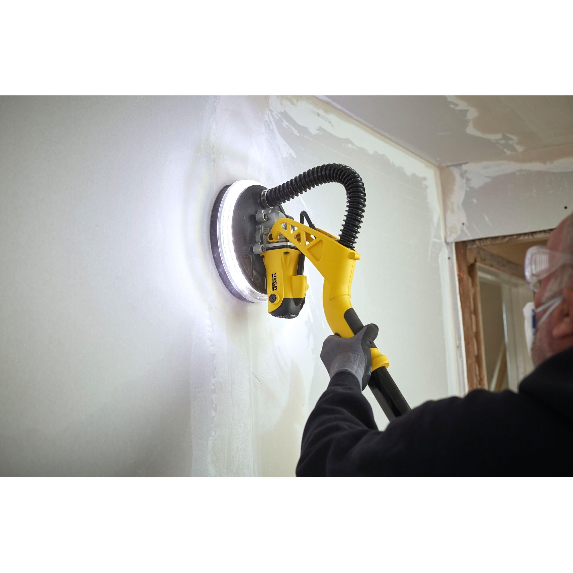 Ponceuse à plâtre SFMEE500S-QS 750 W disque 225 mm vitesse 1700 tr/min avec sac de rangement et abrasif maille 120G