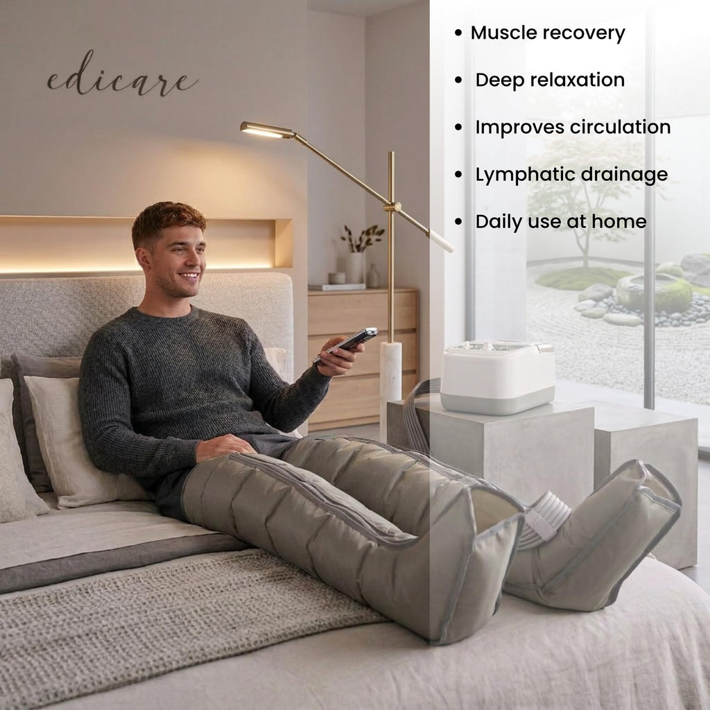 Bottes de pressothérapie pour jambes EDIC-0086 massage par compression drainage lymphatique avec télécommande
