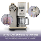 Sorbetière Automatique NC701EUSTGD 13 Modes 2 Pots 480ml Glace Gelato Sorbet Milkshake