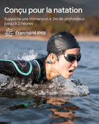 Casque à conduction osseuse OpenSwim Pro S711 Bluetooth 5.4 MP3 32 Go étanche IP68 avec microphone réduction de bruit autonomie 9 h