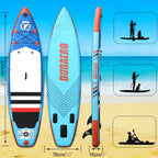 Planche SUP gonflable 330 x 76 x 15 cm avec siège kayak pagaie double réglable support caméra charge maximale 150 kg