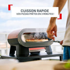 Four à pizza électrique JM600TE0 2600W extérieur pierre rotative automatique pizza 30 cm température jusqu'à 400°C avec pelle