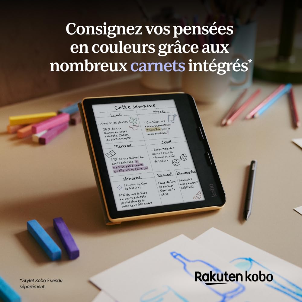 Liseuse eBook couleur Libra Colour écran E Ink Kaleido 3 7 pouces Bluetooth étanche 32 Go stockage audio