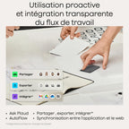 Enregistreur vocal IA PN0300 avec transcription automatique 64Go stockage Bluetooth enregistrement stéréo 50h avec étui magnétique