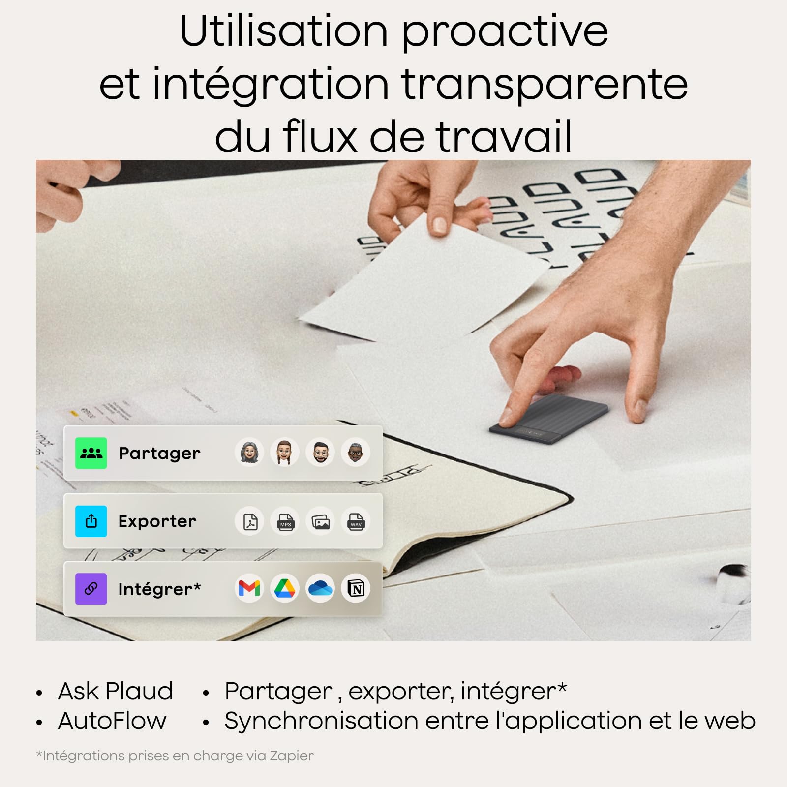 Enregistreur vocal IA PN0300 avec transcription automatique 64Go stockage Bluetooth enregistrement stéréo 50h avec étui magnétique