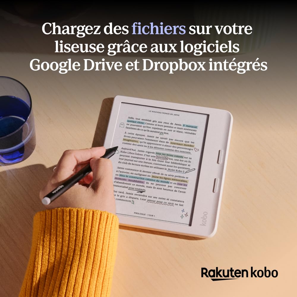 Liseuse eBook couleur Libra Colour écran E Ink Kaleido 3 7 pouces Bluetooth étanche 32 Go stockage audio