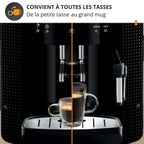 Machine à café à grains YY8125FD avec moulin intégré 1400W pression 15 bars réservoir 1,7L buse vapeur cappuccino